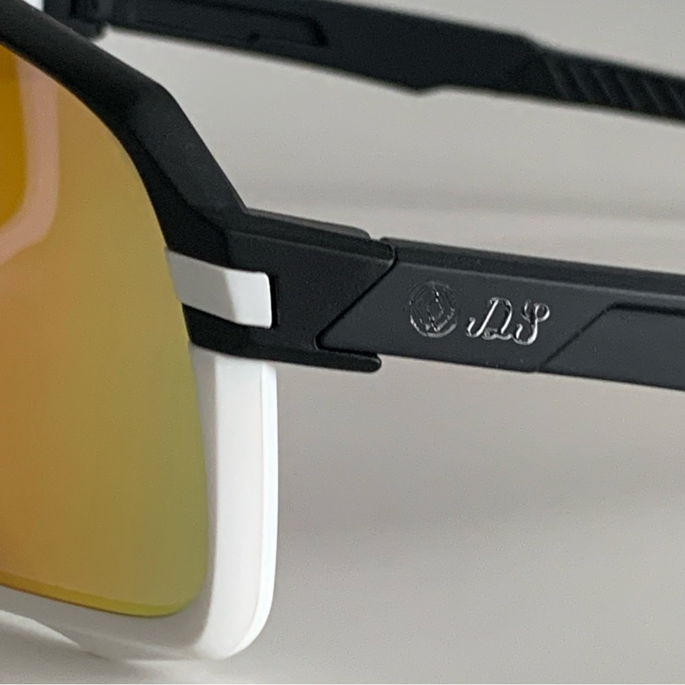 Diamond Eyewear White Orange Sporty Sunglasses Baseball Outdoor Fishing Box Case - Picture 7 of 9